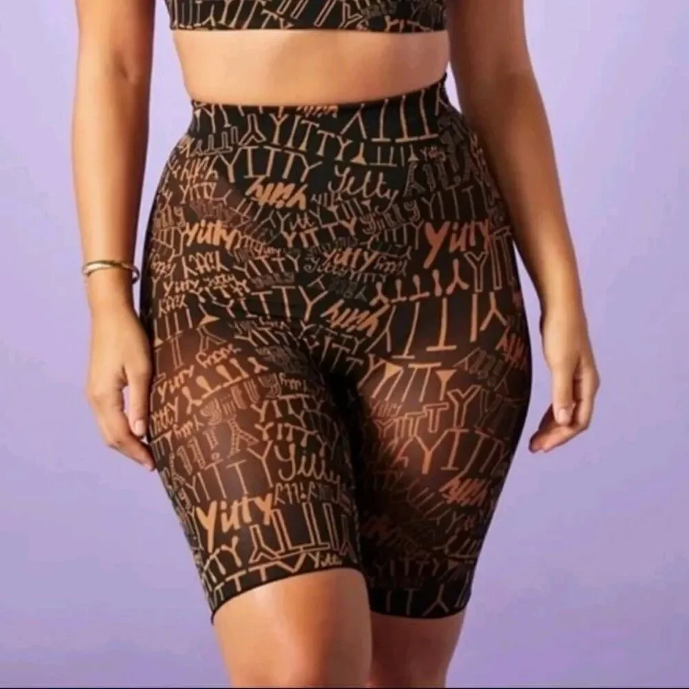 Yitty Lizzo Mesh Me Smoothing High Waist Shorts